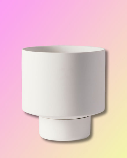 Gro Pot + Saucer - White