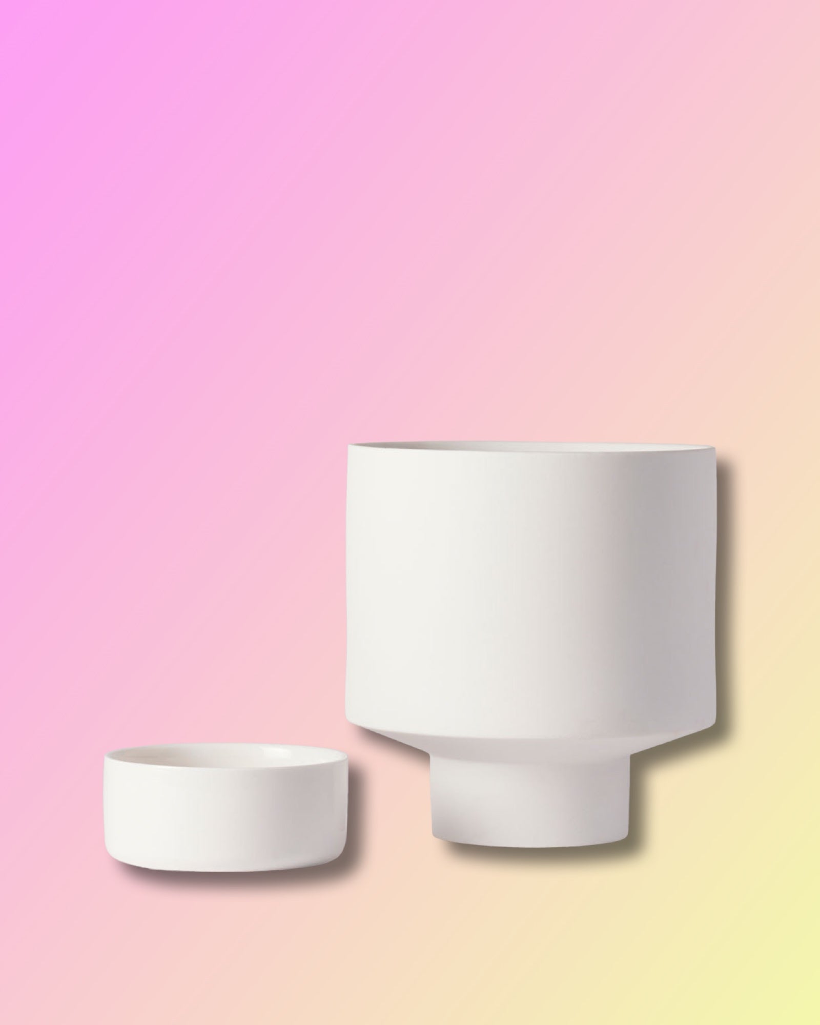 Gro Pot + Saucer - White