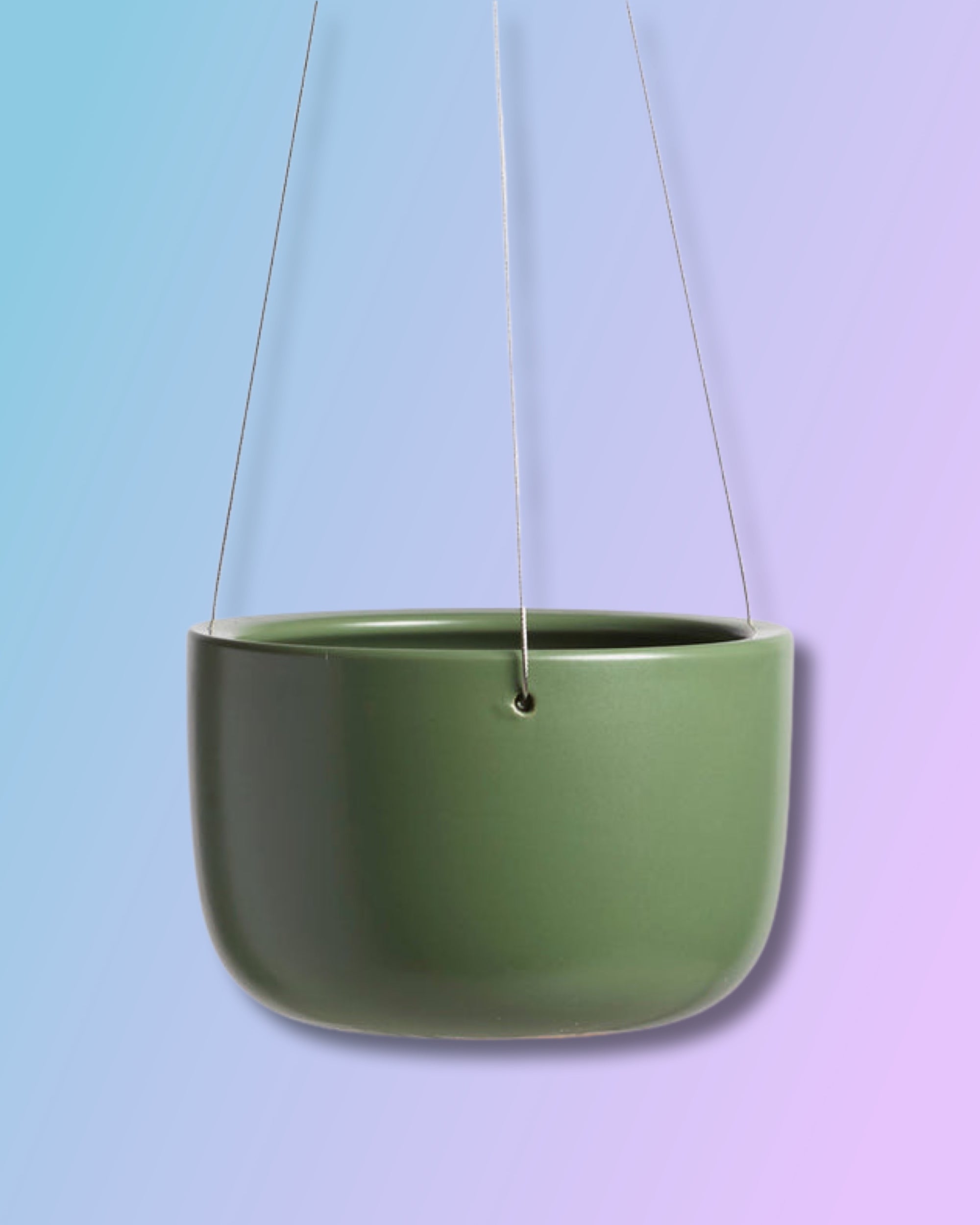 Peach & Pebble Hanging Planter - Moss