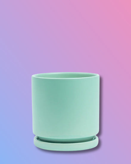 Gemstone Porcelain Cylinder - Sea Glass