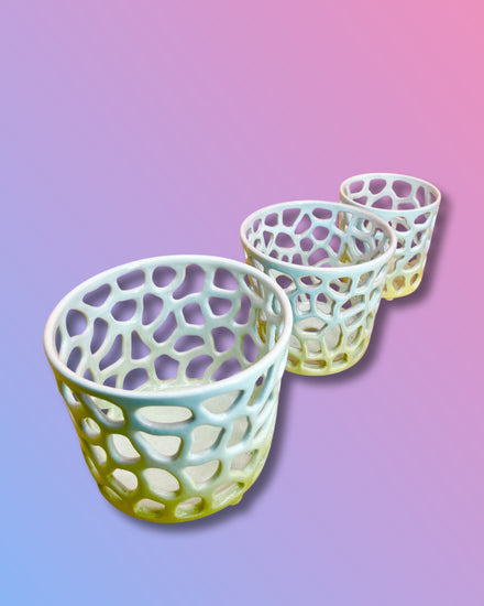Gradient Orchid Pot Cylinder - Aqua