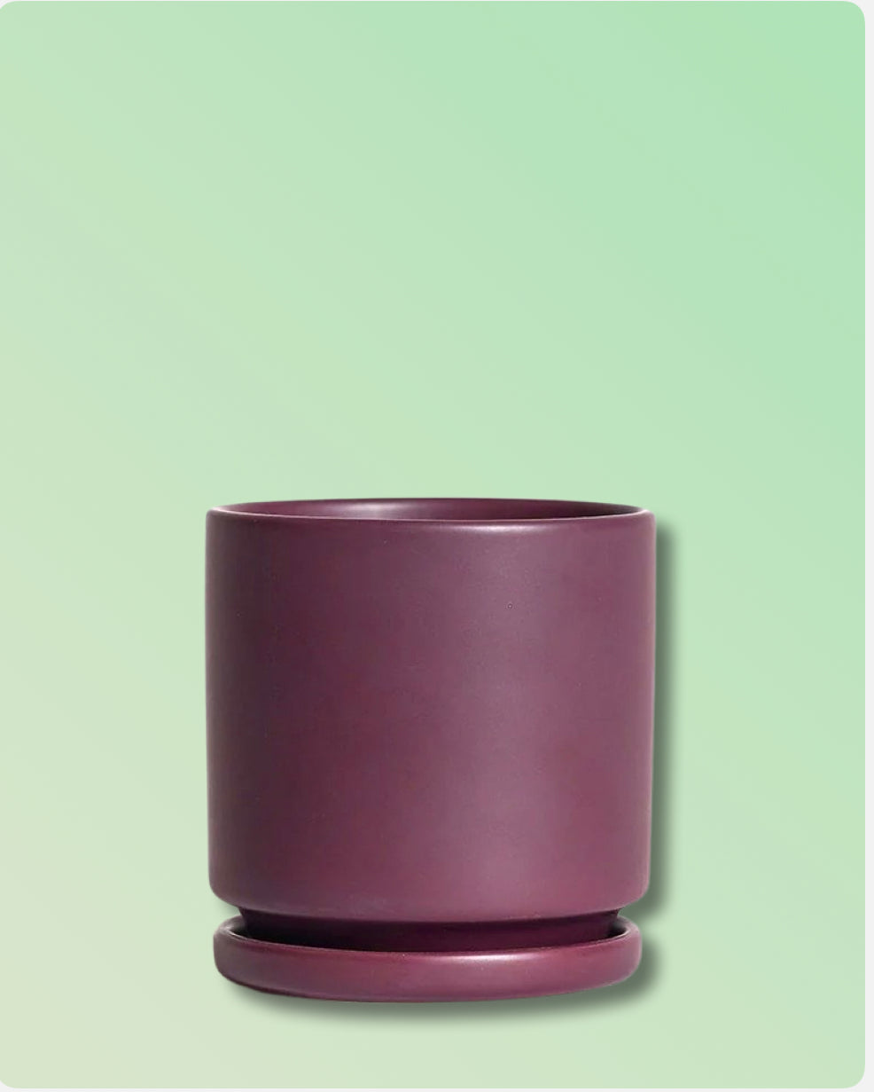 Gemstone Porcelain Cylinder - Bordeaux