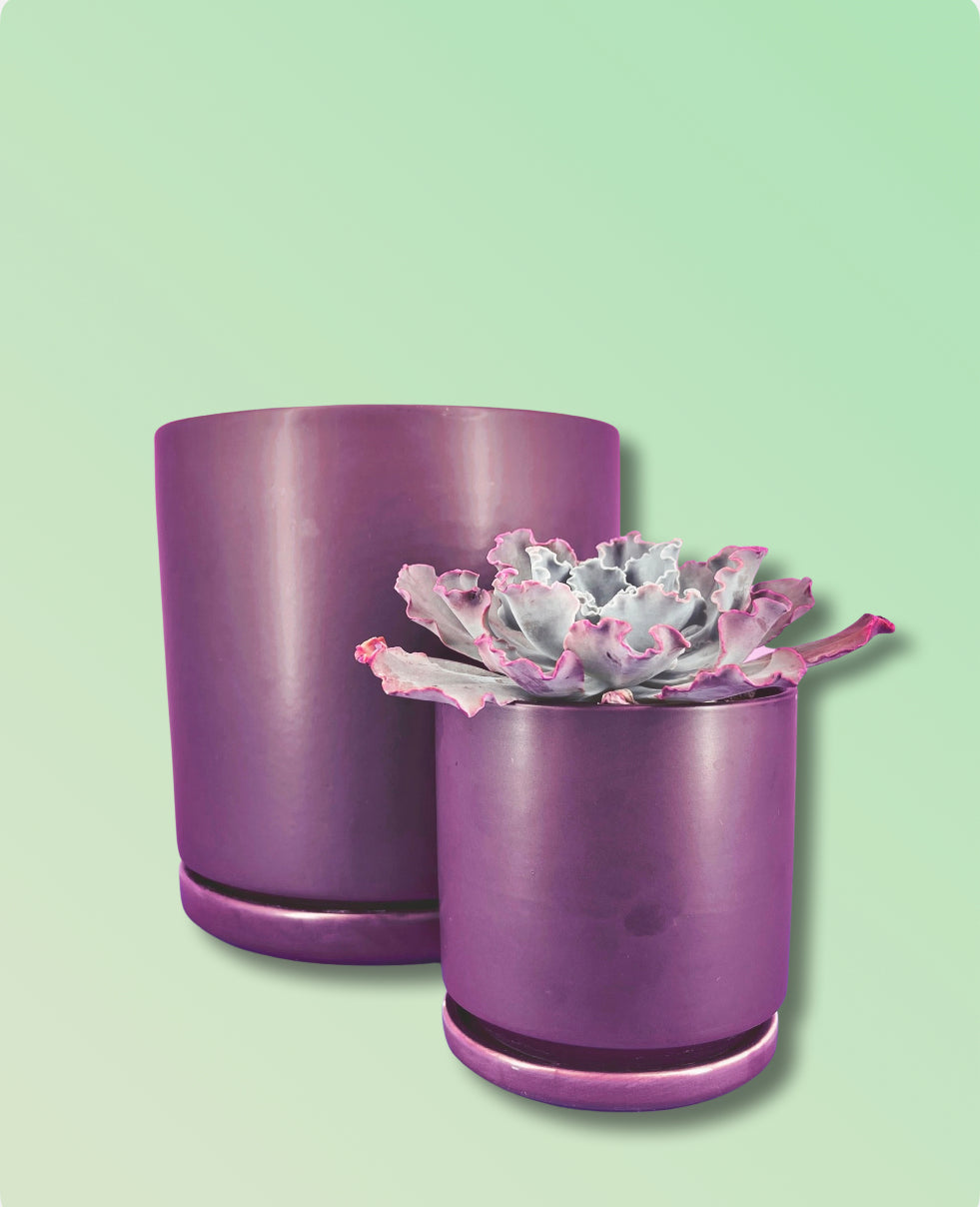 Gemstone Porcelain Cylinder - Bordeaux