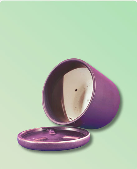 Gemstone Porcelain Cylinder - Bordeaux