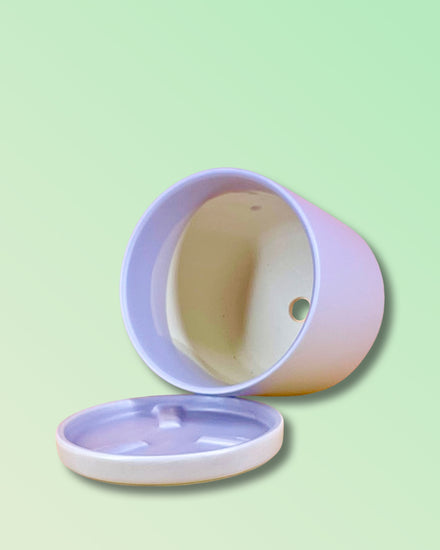 Gemstone Porcelain Cylinder - Lavender