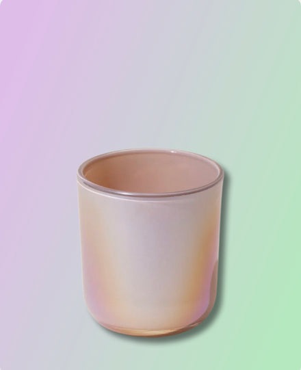 Iridescent Glass Planter - Blush