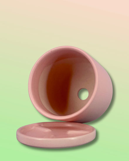 Gemstone Porcelain Cylinder - Apricot