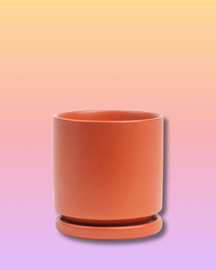 Gemstone Porcelain Cylinder - Rust