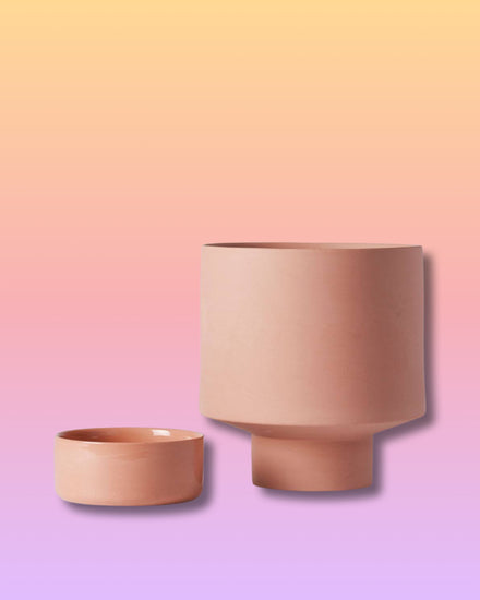 Gro Pot + Saucer - Ochre