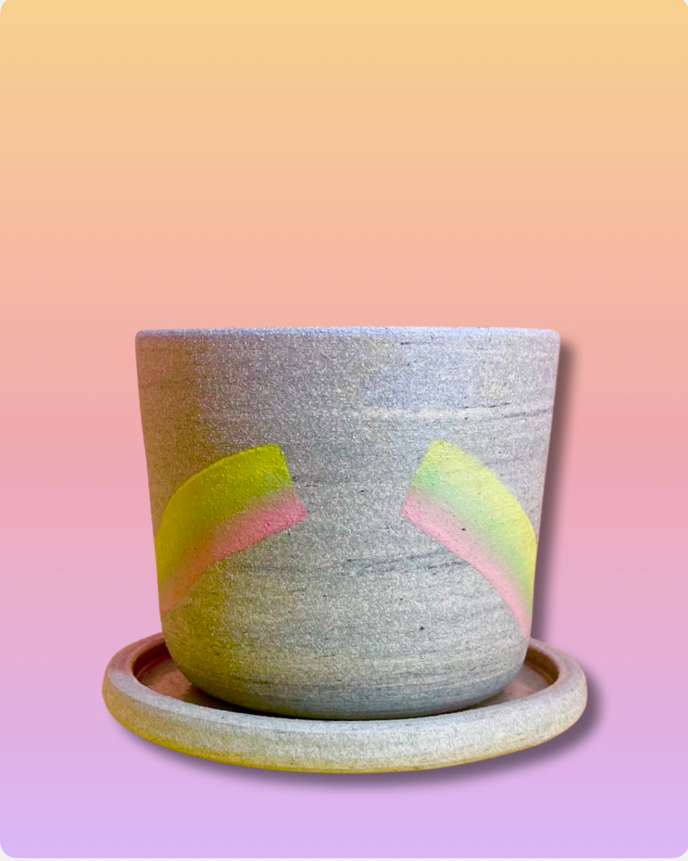 Rainbow Planter + Saucer